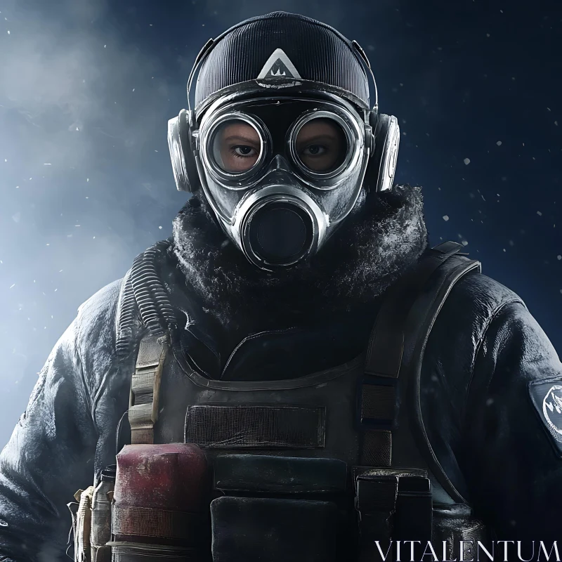 AI ART Figure in Tactical Gear with Mask