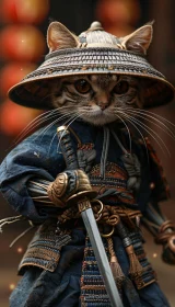 Feline Samurai Warrior