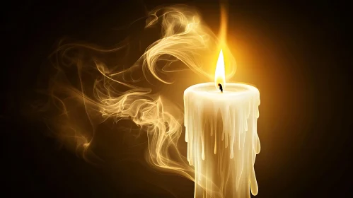 Serene Candlelight and Smoky Ambience