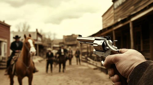 Cowboy Gunfight in the Old West
