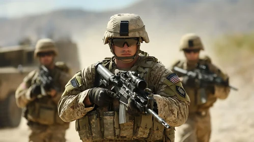 Armed Forces on Desert Patrol