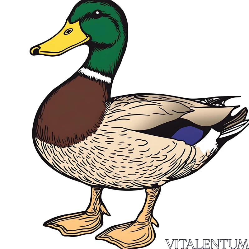 Colorful Duck Vector Image AI Image