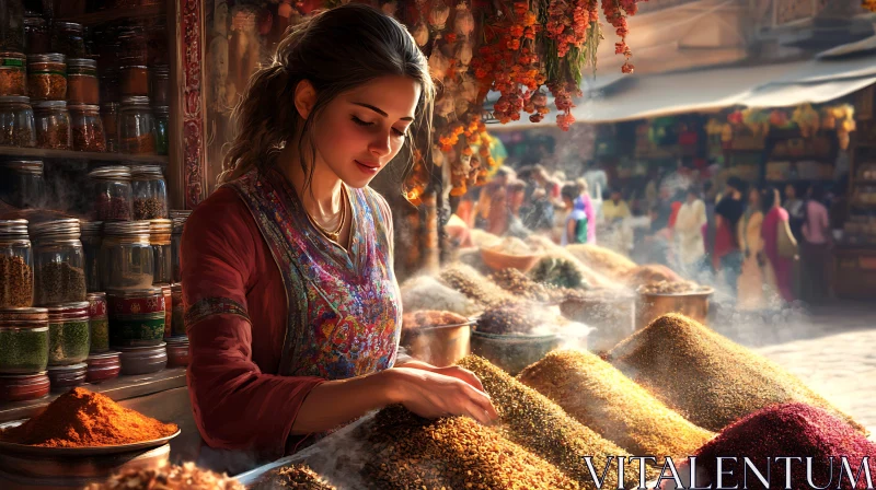 Spice Market Scene AI Image