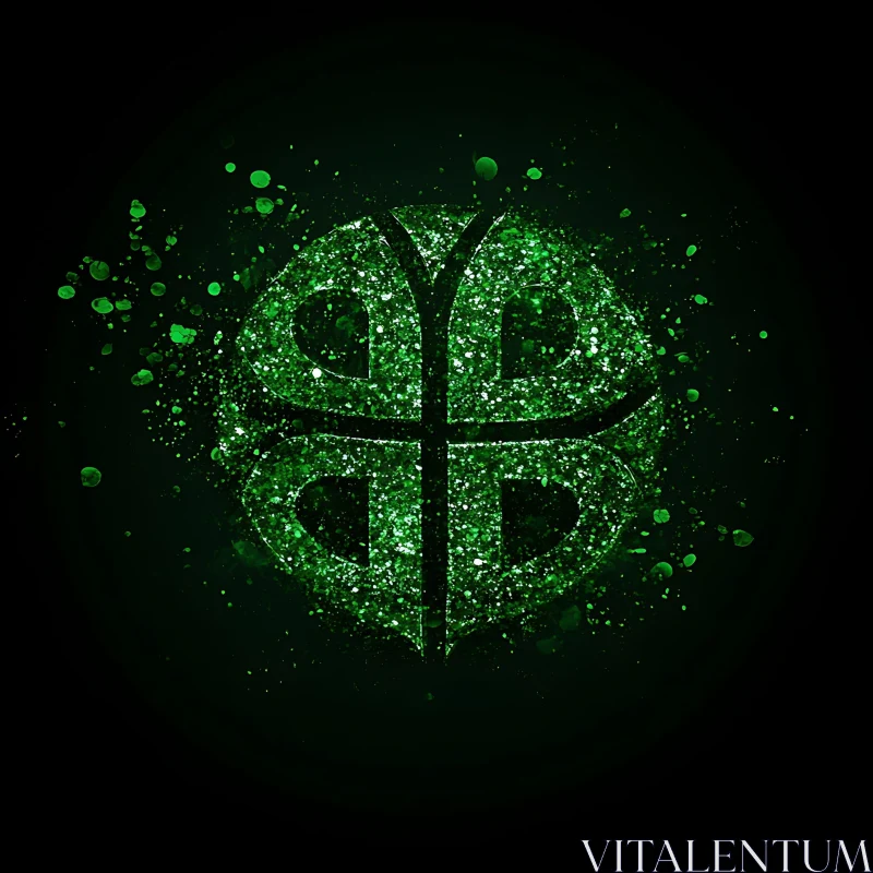 AI ART Abstract Green Emblem