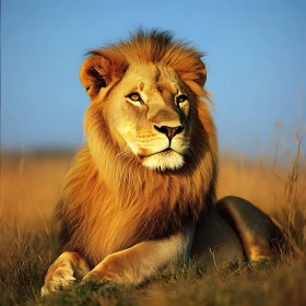 Lion in Golden Light