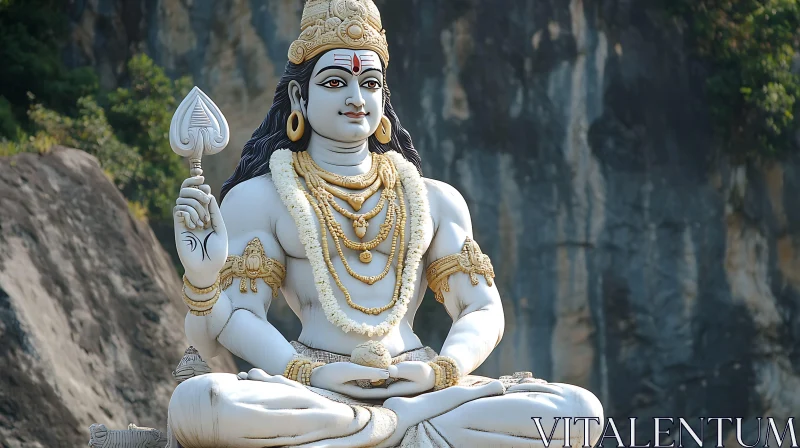 Hindu God Shiva Statue AI Image