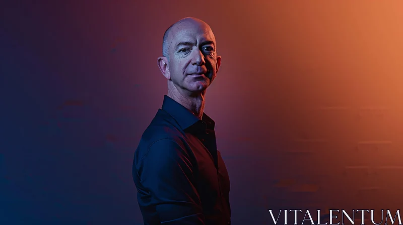 Jeff Bezos in Artistic Lighting AI Image