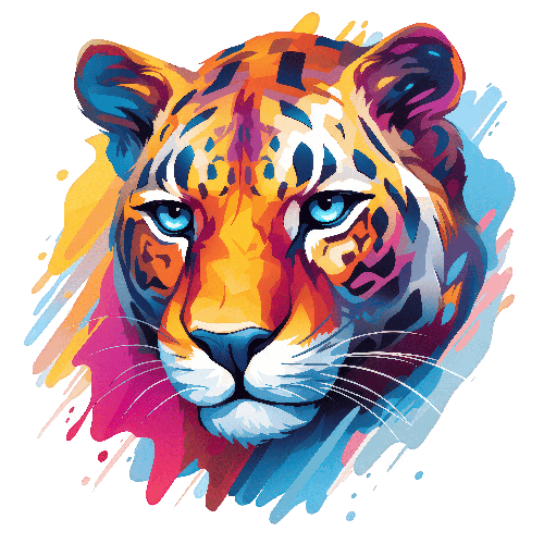 Intimate Tiger Portrait: A Digital Artwork POD Design