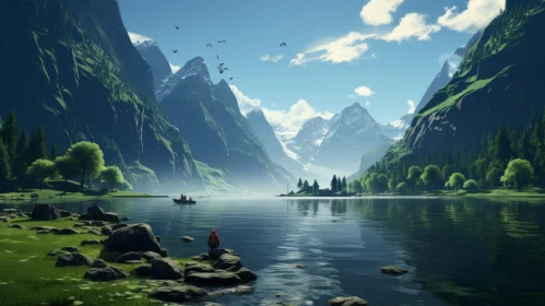 Serene Norwegian Nature Landscape Wallpaper
