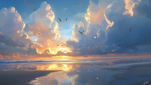 Seascape at Sunset