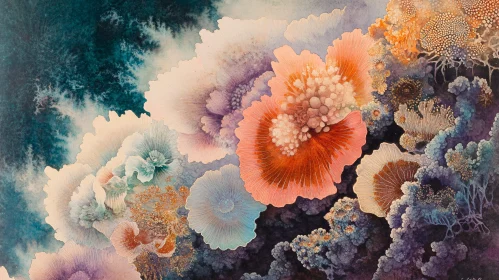Ethereal Watercolor Floral Composition
