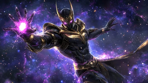 Armored Figure in Space