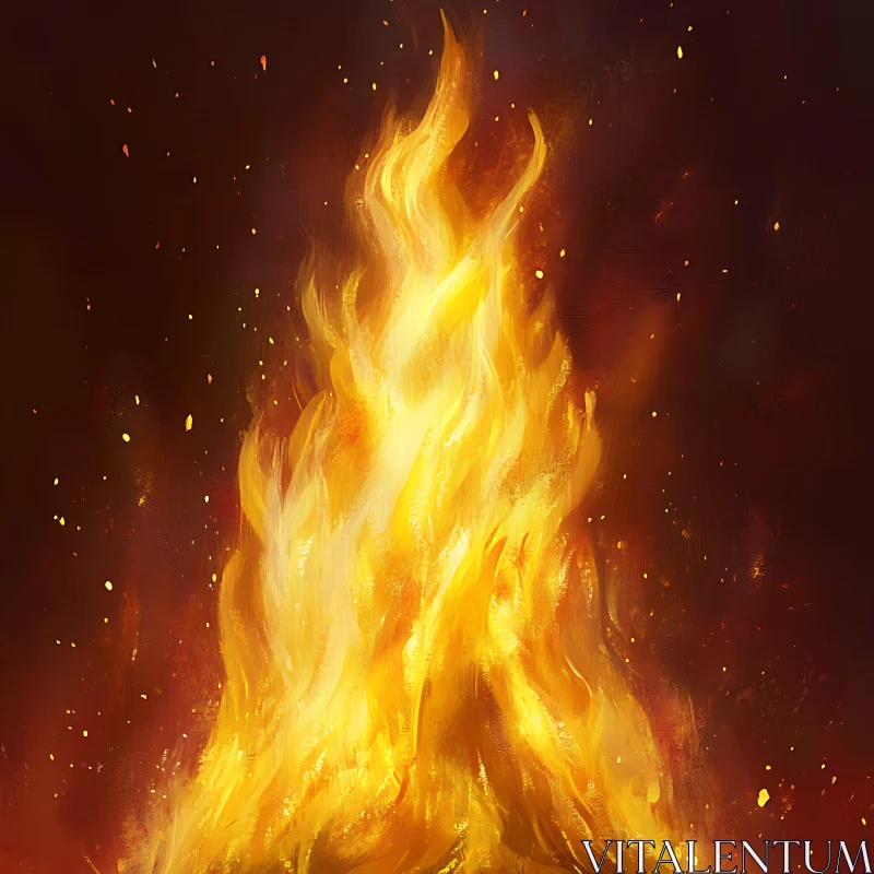 Intense Flames and Glowing Embers