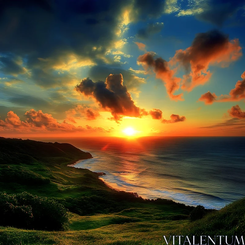 Coastal Sunset Landscape