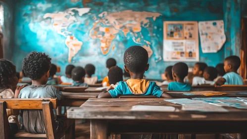 Young Students in a School Classroom