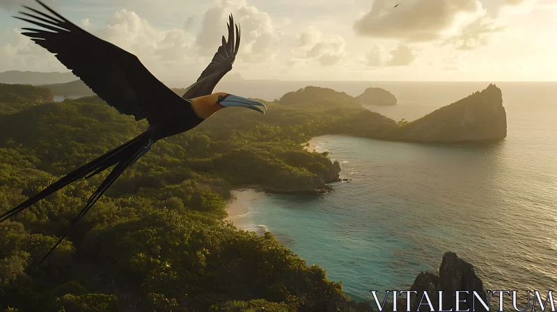 Tropical Island Bird Scenic View