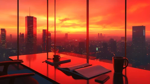 Urban Sunset Workspace