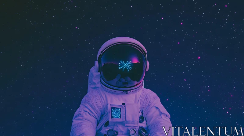 Cosmic Astronaut Floating in Space