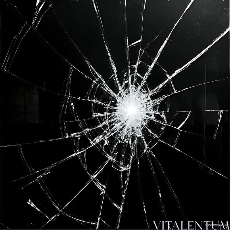 Fractured Glass Abstract Composition