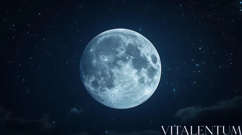 Lunar Glow Under Starry Skies