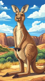 Nature's Grace: Kangaroo and Outback