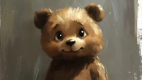 Endearing Bear Art with Warm Colors