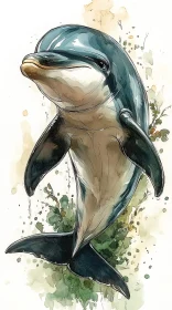 Artistic Dolphin Illustration