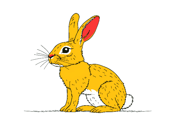 Whimsical Rabbit Cartoon Design