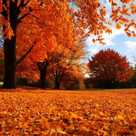 Vibrant Autumn Trees in Full Bloom