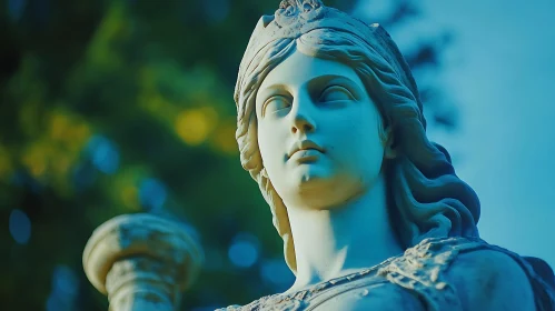 Classical Sculpture in Garden Setting