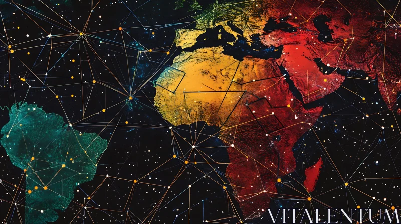 Colorful Global Network Illustration
