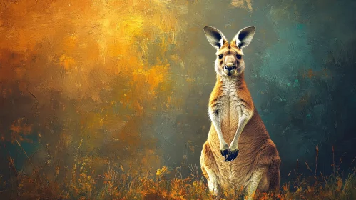 Artistic Kangaroo Portrait