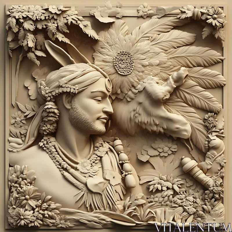 Classical Style Man Portrait Sculpture Art