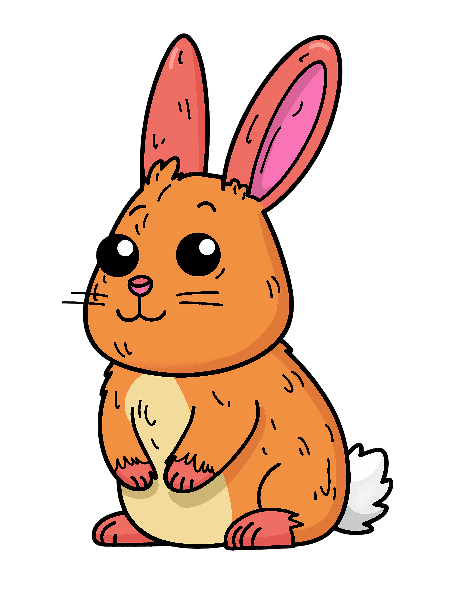 Cute Rabbit Cartoon T-Shirt