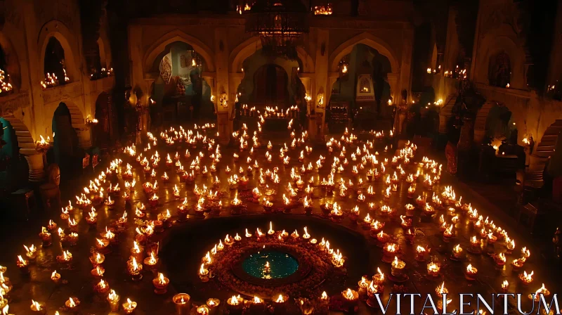 Illuminated Interior: A Sea of Candles