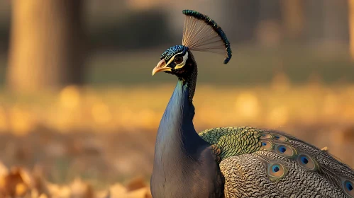Majestic Peacock in Golden Light