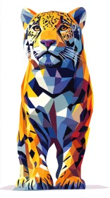 Polygonal Wild Tiger Art
