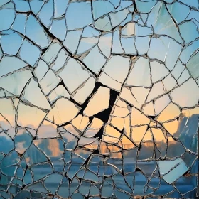 Shattered Reflections: An Abstract Glass Mosaic