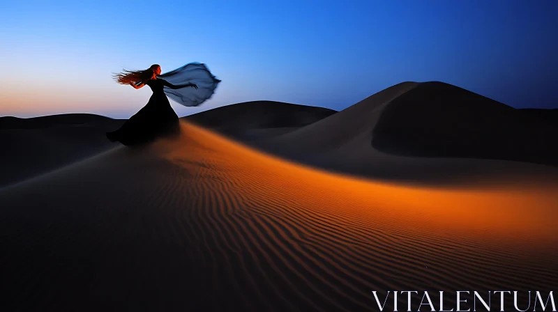 Desert Woman at Dusk