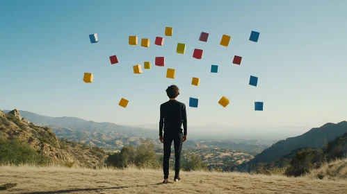 Man and the Cubes