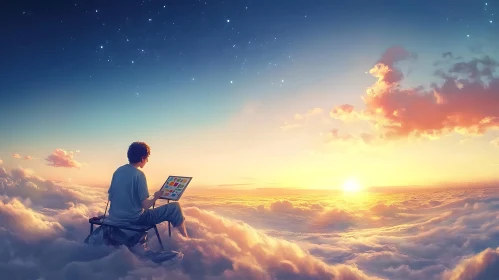 Sunset Painting in the Sky
