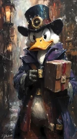 Adventurous Duck in Steampunk Style