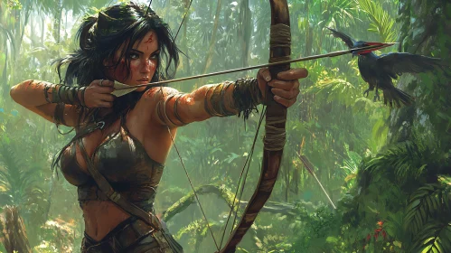 Female Warrior in Jungle