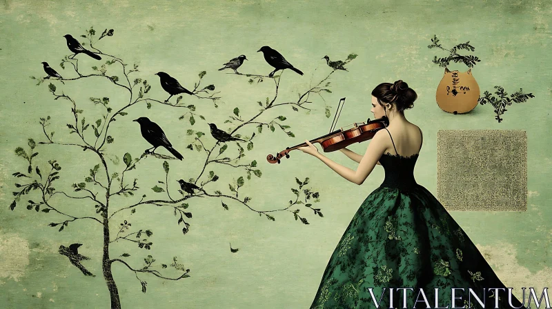 AI ART Musical Harmony with Avian Friends