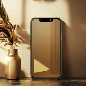 Minimalist Gold Smartphone Setup
