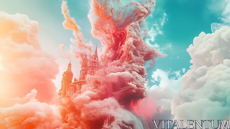 Fantasy Castle Among the Clouds