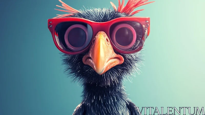 Bird with Red Glasses