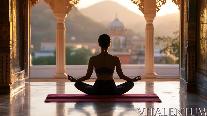 Mindful Meditation in Peaceful Setting