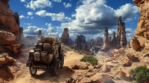 Old Vehicle in Desert