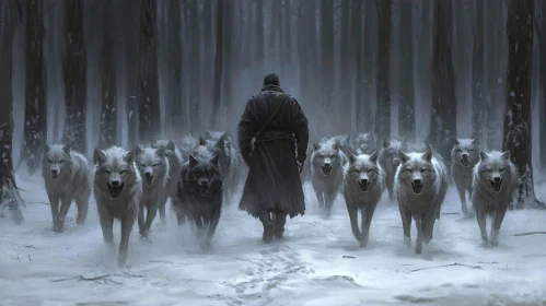 Winter Walk with Wolves